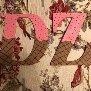 Delta Zeta ice cream block letters
